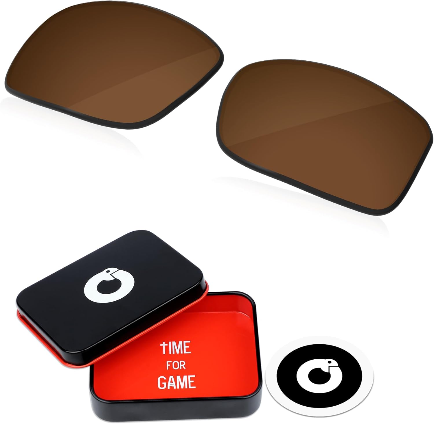 1.8MM Polycarbonate Replacement Lenses for Oakley Heliostat OO9231 61mm Sunglass - Saddle Brown