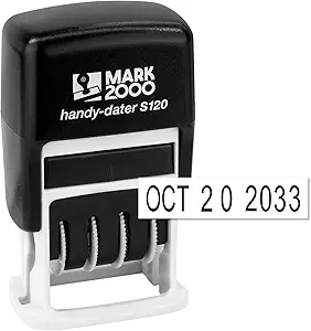 S120 Self-Inking Date Stamp - Black Color