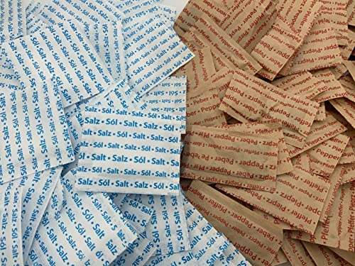 Sachets de sel et de poivre individuels hermétiques contre l'humidité des condiments
