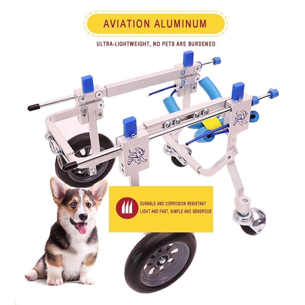 Sedia a Rotelle per Cani Cura dell'Anca e delle Articolazioni Riabilitazione per Animali Domestici Auto da Addestramento per Disabili Sedia a Rotelle per Animali Domestici Riparazione degli