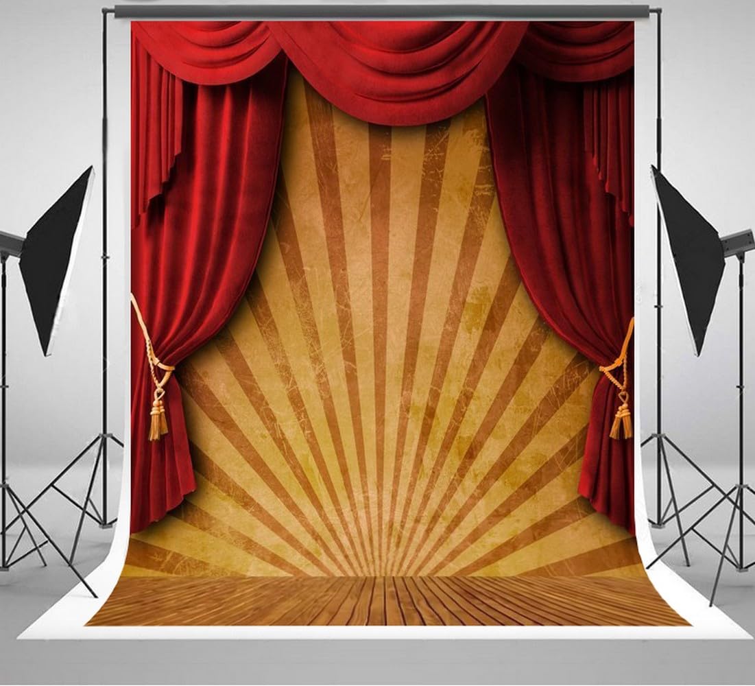 Amazon.co.jp: サーカスレッドカーテンステージFaux自然