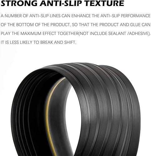 Miniatura 4 de Papillon - Tira de sellado universal resistente a la intemperie, de goma, para parte inferior de puerta de garajeumbral, autoaplicable, no incluye