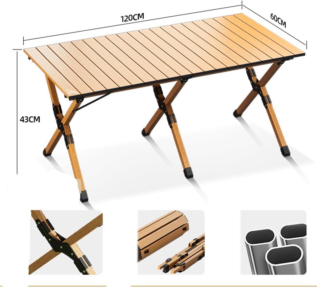 Outdoor Folding Table Cast Iron Chicken Rolls Table Portable Picnic Table