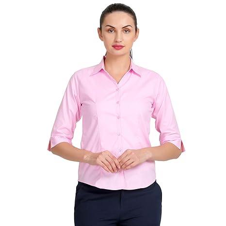 Buy ZX3 Women's Cotton Regular Fit Formal/Casual Shirt (White_M