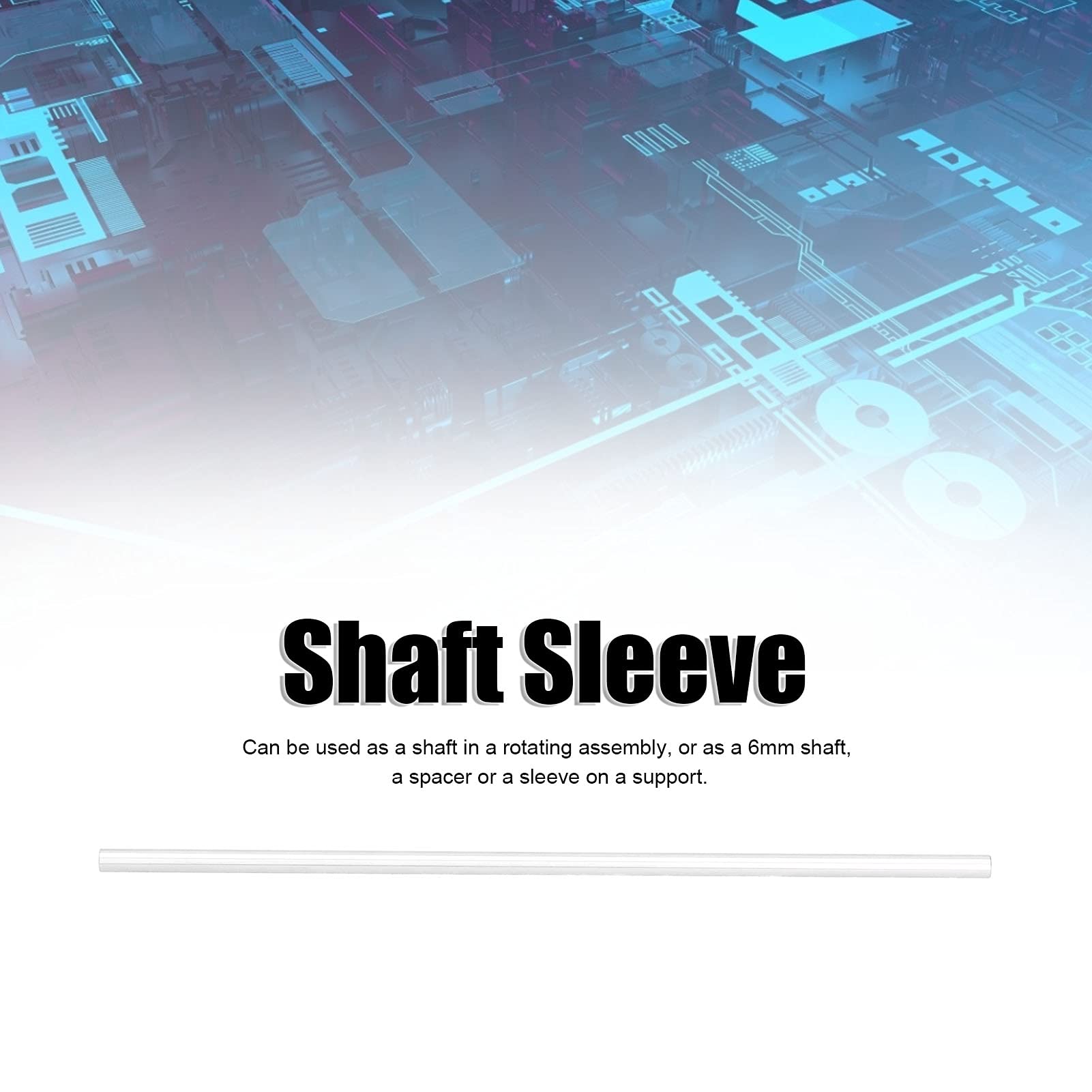 Aluminum Tube, 300mm Long 6mm I.D. Aluminum Tube Shaft Pipe Fittings Sleeve 6100-0608-0300 Robot Support Parts for Robot Nstall Disassemble Support