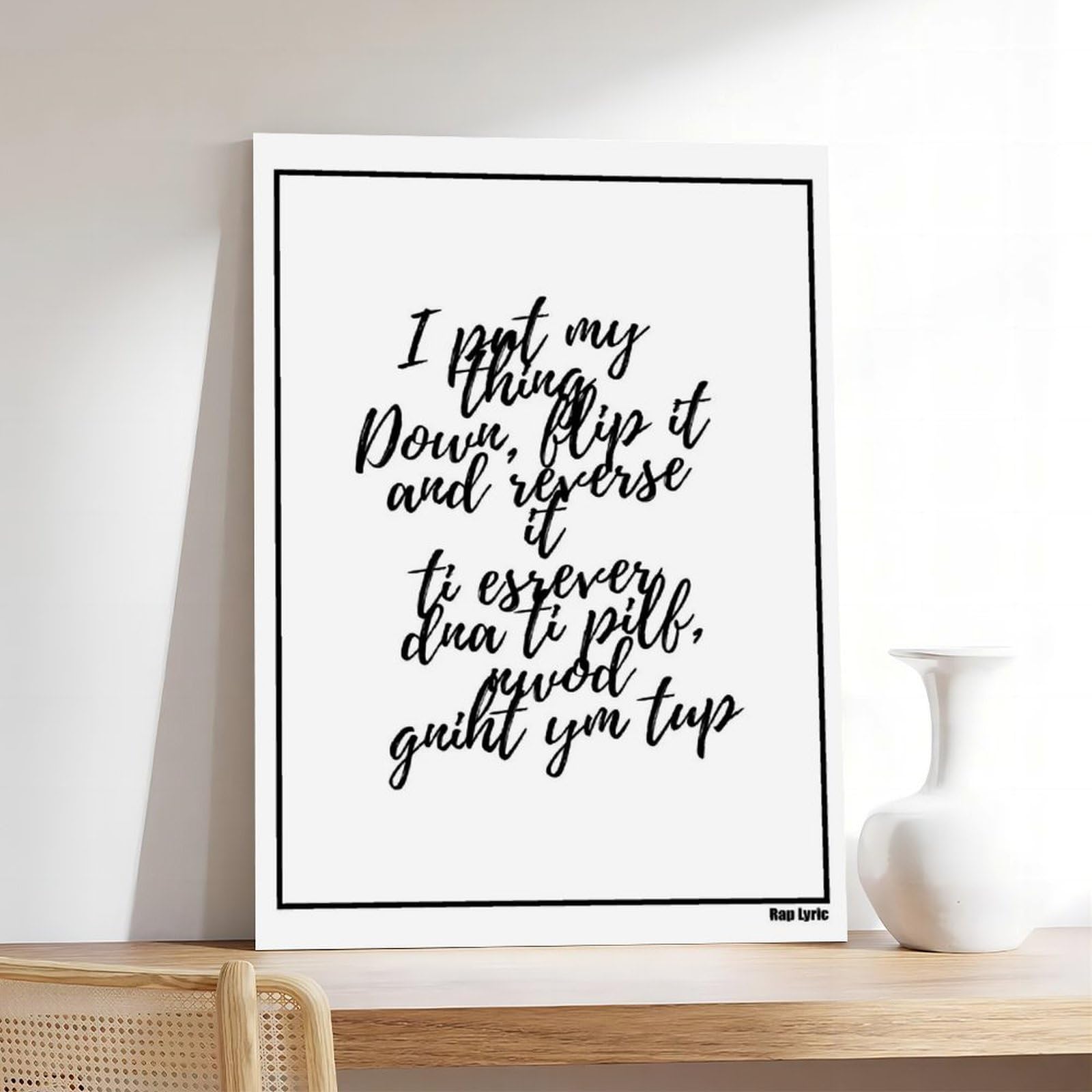 Poster su tela con citazione hip hop vecchia scuola, poster da parete, decorazione artistica da parete, dipinti per soggiorno e camera da letto, cornice decorativa: 61 cm di lunghezza x 91,4 cm di