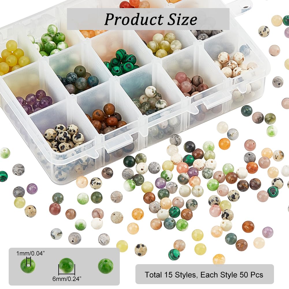 Cheriswelry Kit Di 300 Perline Rotonde In Agata Naturale Effetto - Foto 4