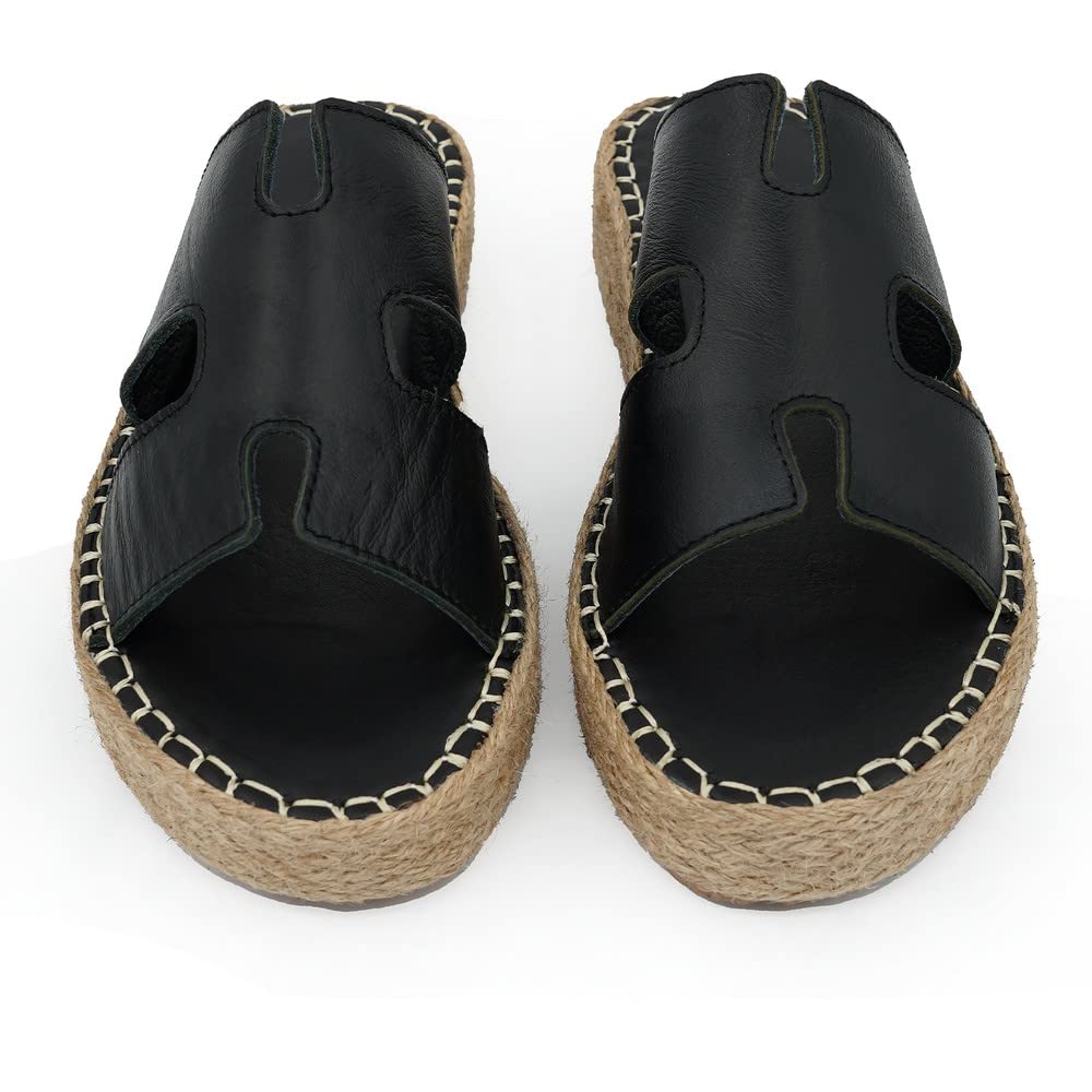 Sandales compensées légères et stables coloris noir taille 39 EU - 5