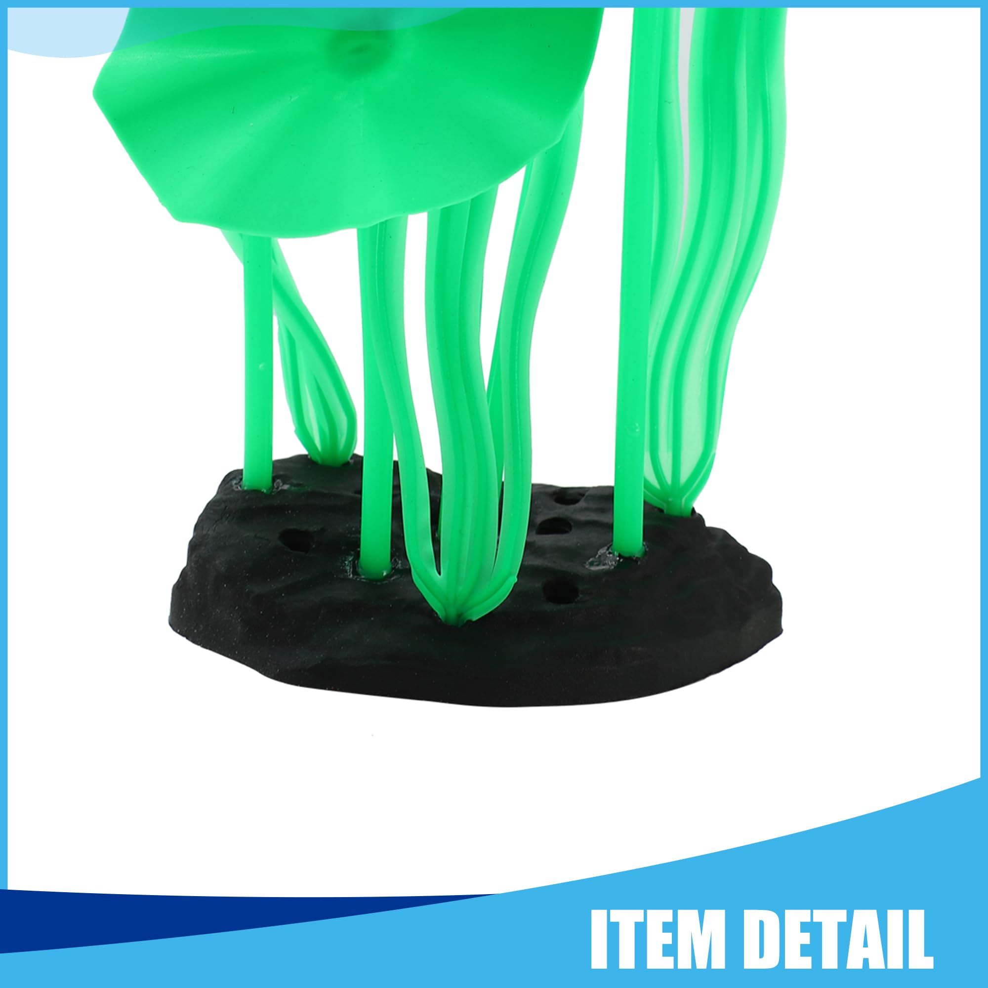 CAPASTEC Aquarium Simulation Coral Lotus, Silicone Fluorescent Coral Glow Ornaments Fish Tank Decoration (Pink) - Image 4
