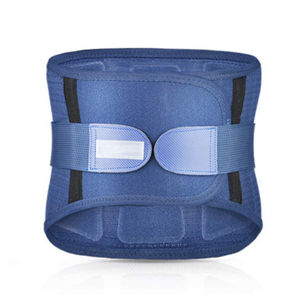 Supporto Lombare per la Schiena e Cintura di Supporto per Un Sollievo dai Dolori Lombari -Doppie Cinghie Regolabile e Chiusura a Rete Traspirante,Blu,XXL
