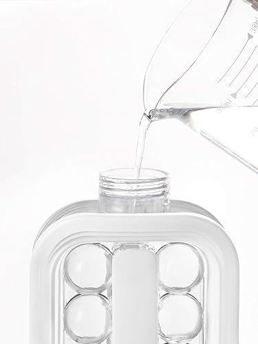 Miniatura 9 de LittleStar - Bandejas de cubitos de hielo, recipiente portátil 2 en 1 para hacer bolitas de hielo, 17 rejillas, cuerpo plano y tapa, para hockey,