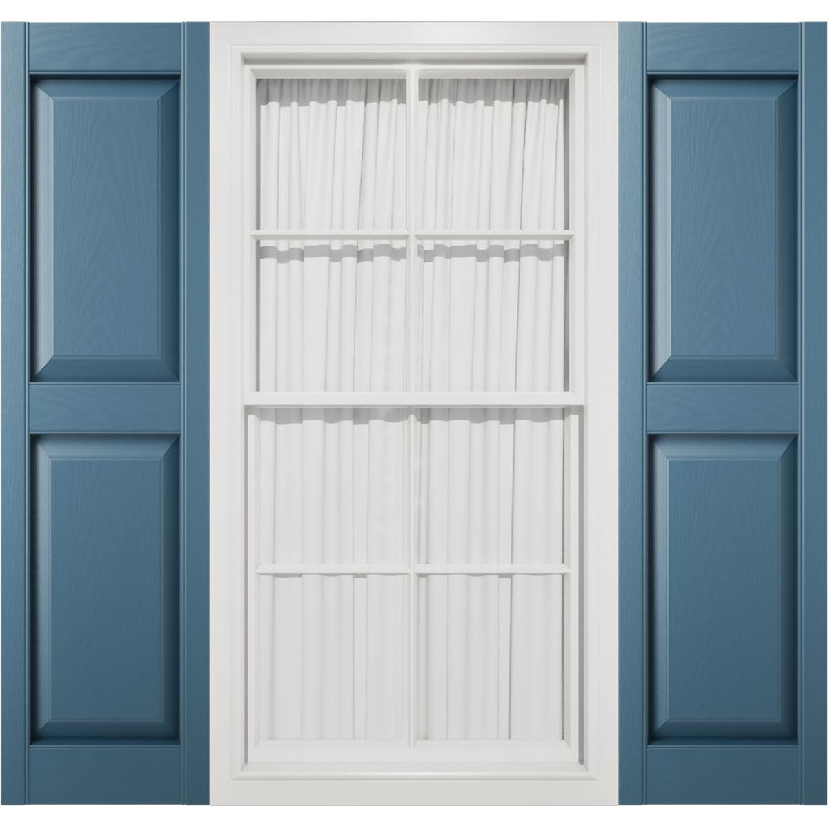 Mid America 00021275036 Standard Size Williamsburg Double Panel Vinyl Shutters, w/Installation Shutter-Lok's & Matching Screws (Per Pair), 036, 12"W x