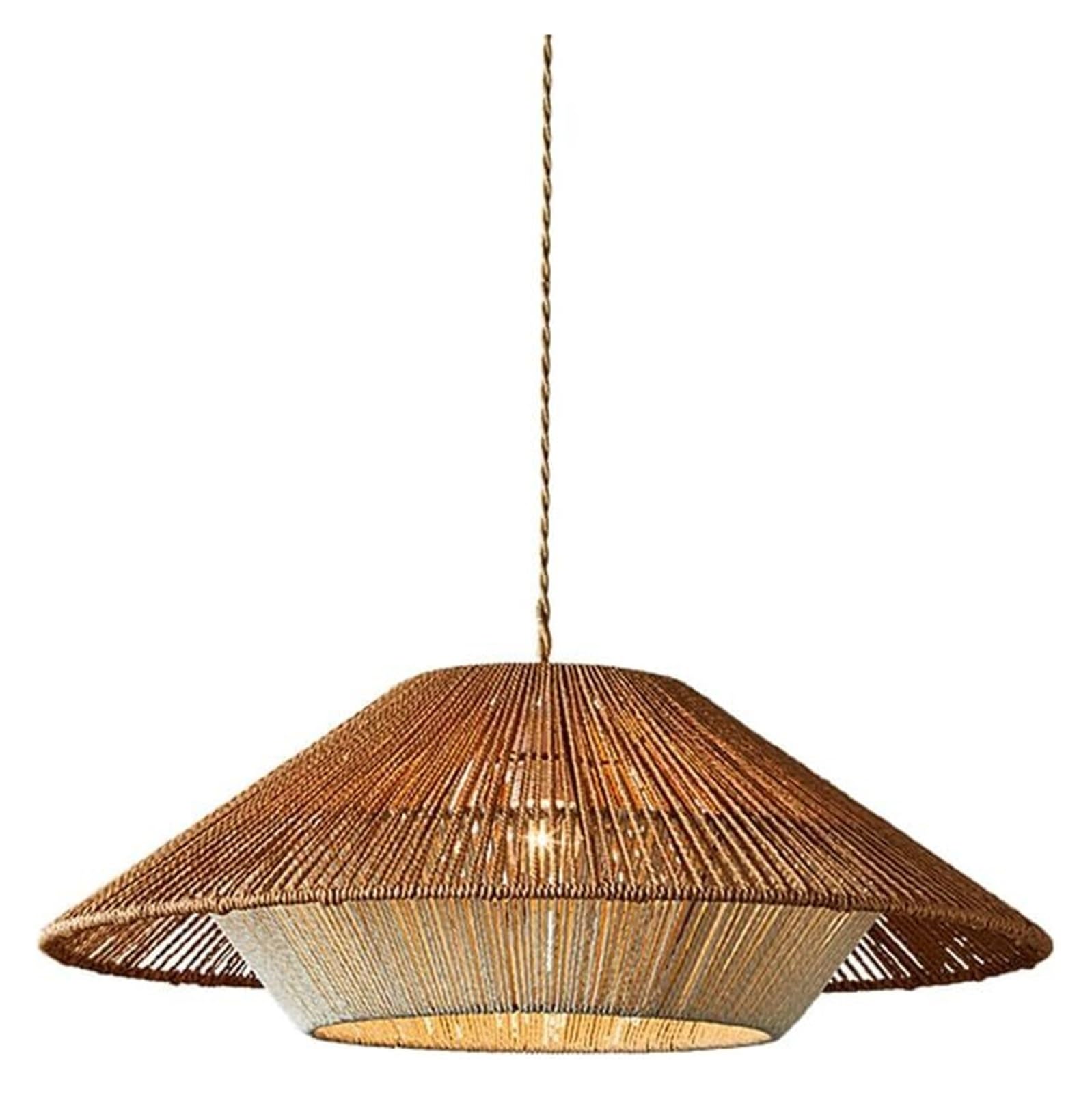 Braided lampshade, Hemp Rope Adjustable Height 50-60cm(60cm)
