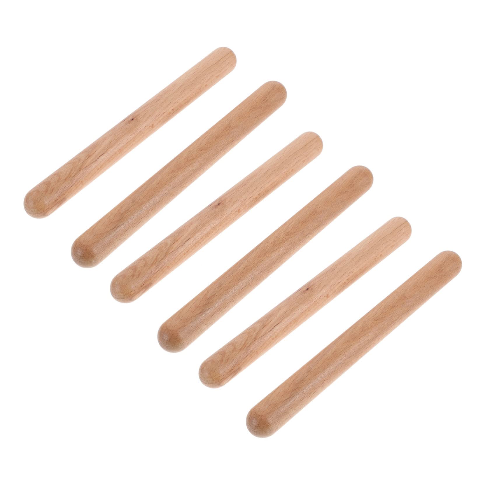 Holibanna 3 Pairs Rhythm Stick Percussion Drumsticks Wood Claves