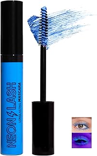 Máscara azul para pestañas, pestañas de color...