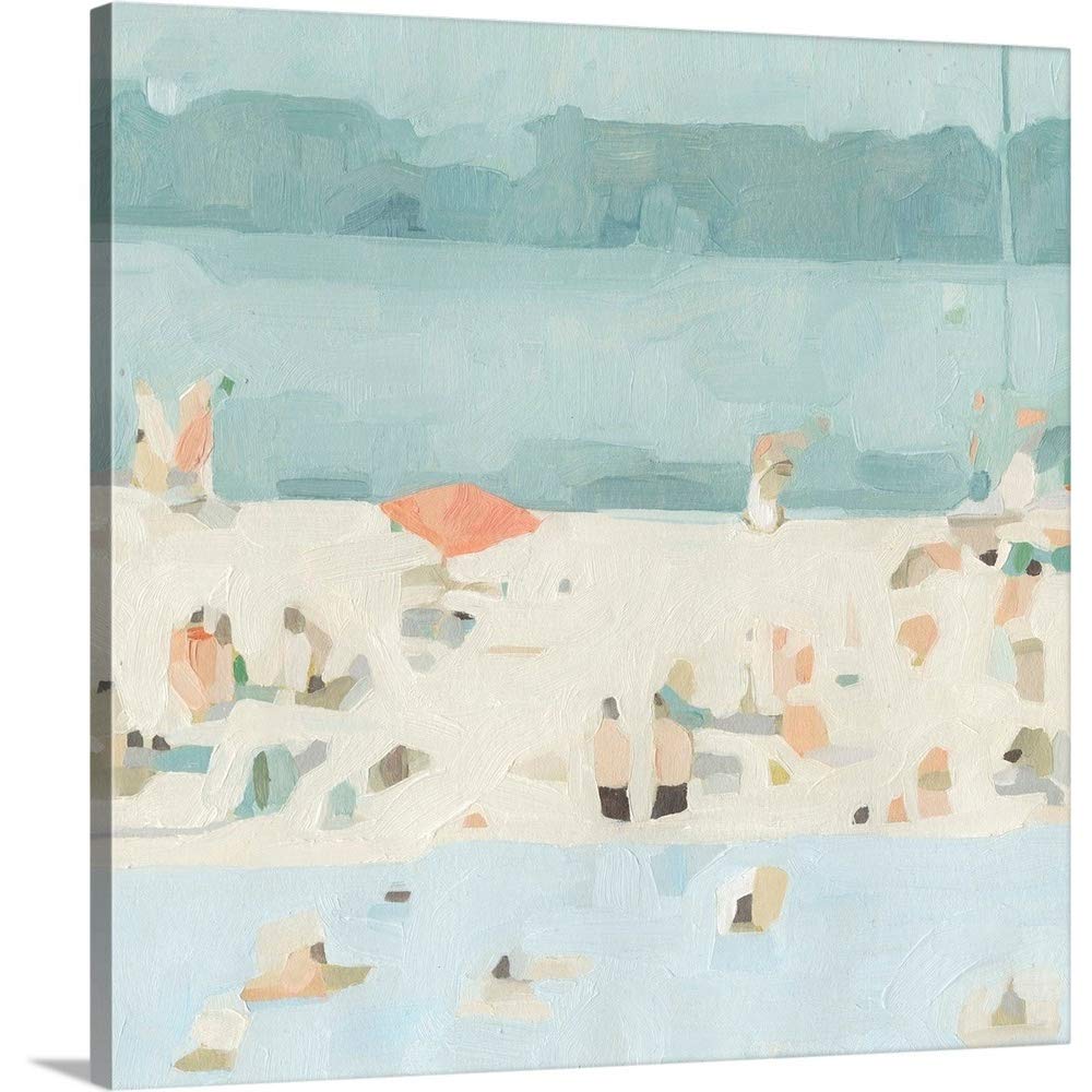 GREATBIGCANVAS Sea Glass Sandbar II Canvas Wall Art Print, Home Decor Artwork, 24"x24"