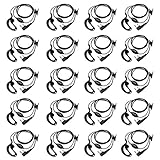 abcGoodefg G Shape Ear-Clip Earpiece Headset Mic Compatible with Kenwood PUXING Baofeng UV-5R UV-82 BF-UV5R TYT UV-5RA HYT 666s 777s 888s Retevis H-777 Talkabout Walkie Talkie (20Pack)