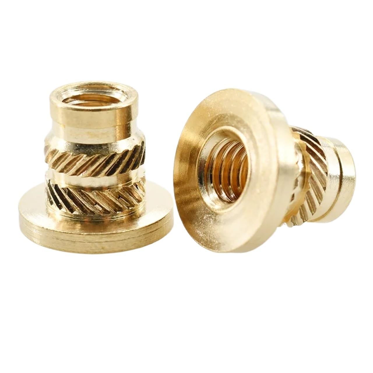 Tuerca De InsercióN Roscadas Insertos de tuerca roscada de cobre M2 M2.5 M3 M4 M5 M6 M8, tuercas en T con brida de impresión 3D for Notebook, rosca moleteada, tuercas de inserción de calefacción de fu