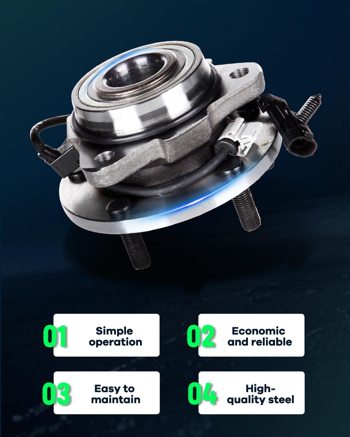 SCITOO 2 x Wheel Hub and Bearing Assembly for Chevrolet 513200 BR930497 15731627