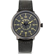 chotovelli Military Flieger Watch - 1919 C-3 Model | Classic Aviator Design | Grey Dial, Suede Leather Strap | Men's Wristwatch