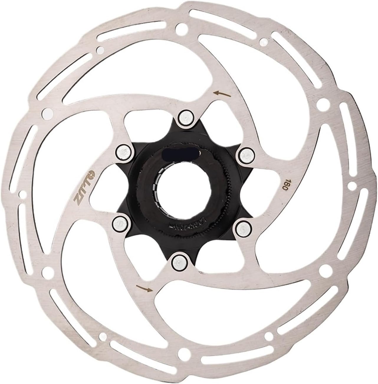 Bicycle Brake Center Disc Lock Rotors 203 180 160 140mm High Strength Steel 1.8mm Fit Any Pads For MTB Road Bike(CL-203mm Black A)