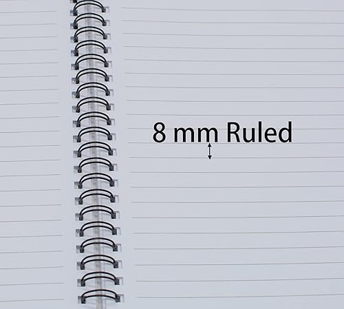 Miniatura 2 de Yansanido 4 cuadernos en espiral A5, tapa dura gruesa con diseño de margaritas de 0.315 in, 4 colores, 80 hojas (160 páginas) para estudio y notas