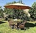 BELLRINO DECOR Replacement Light Coffee/Tan STRONG & THICK Umbrella Canopy for 9ft 6 Ribs (Canopy Only)