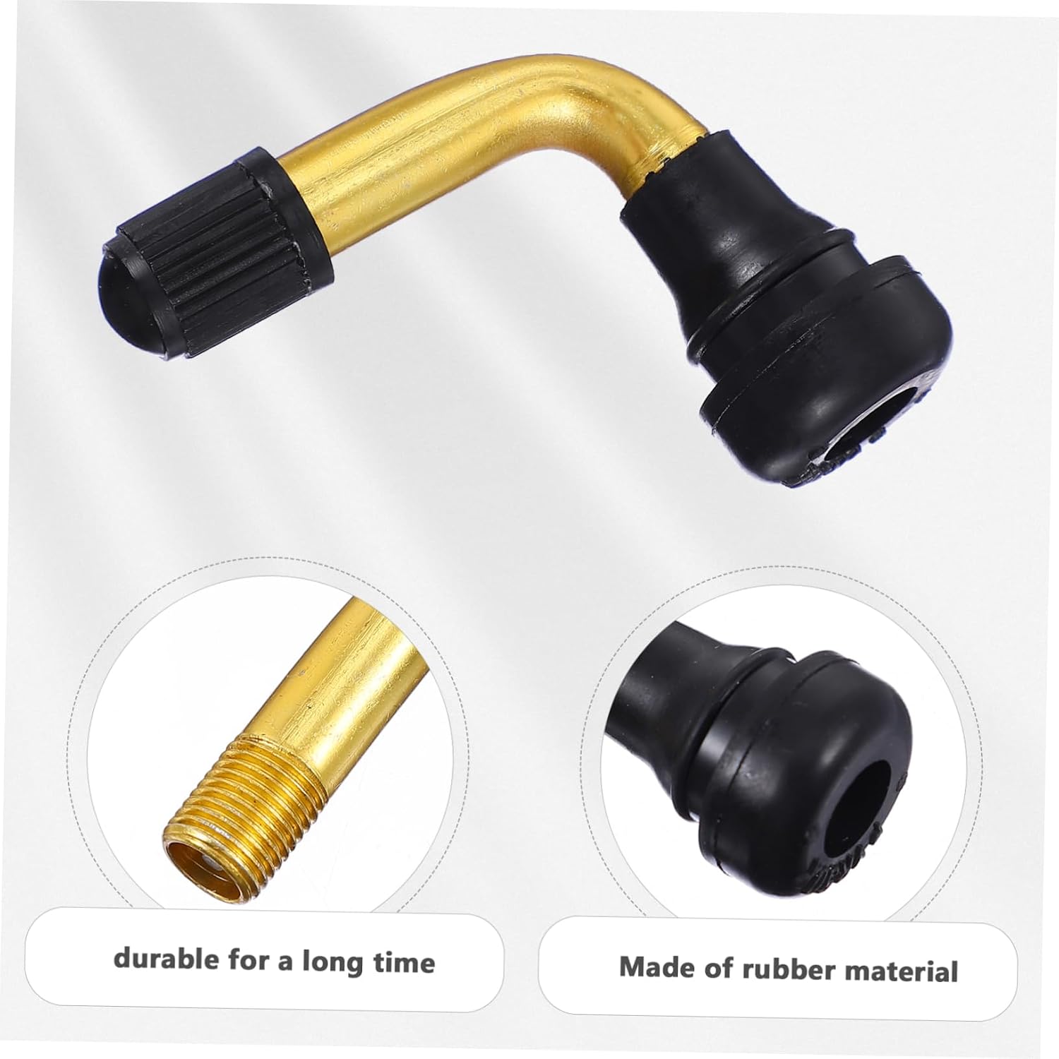 Ciieeo 10Pcs Tubeless Tire Valve Extensions Angled Adapters for Motorcycle Scooter and Bike Durable Efficient Tire Valve Stems for Easy Inflation and Maintenance