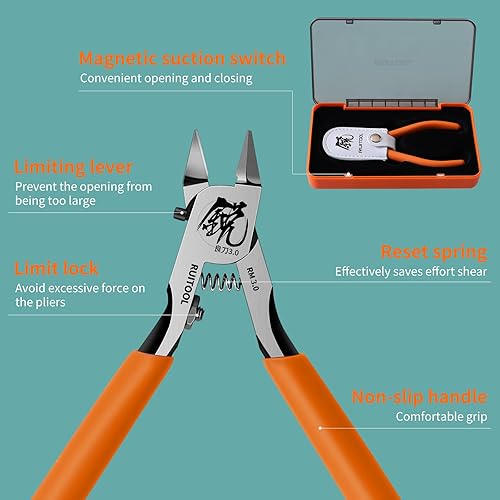 Miniatura 5 de RUITOOL Pinzas de modelo, herramientas de modelo Gundam para que los avanzados reparen y arreglen modelos de plástico, pinza Gunpla de una sola hoja