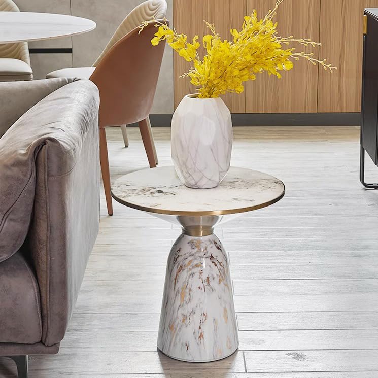 Amazon｜【Russel】サイドテーブル 大理石調 ホテルライク 北欧 モダン  
