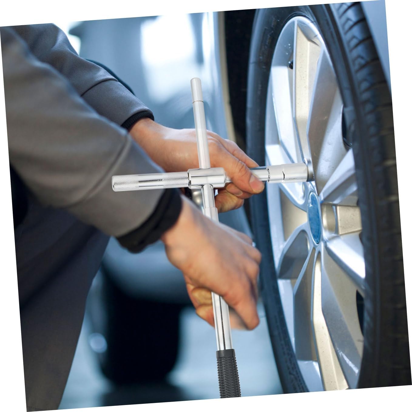 Zerodeko Spare Tire Lug Wrench Way Telescopic for Maximum Leverage Compact Storage Bag