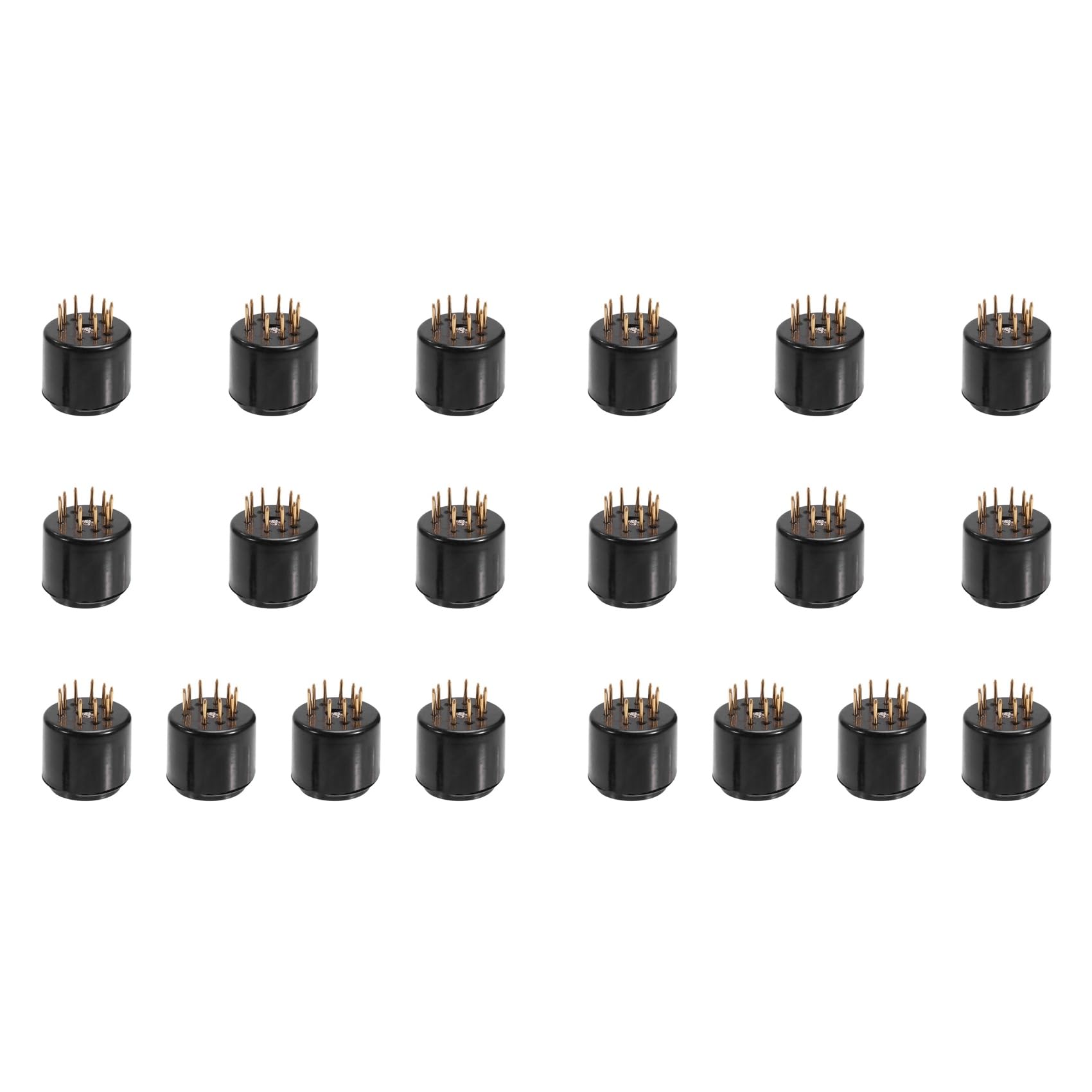 Jnchdghwa Black 20Pcs 9Pin Tube Socket Test Saver For 6Dj8 12Ax7 Ecc83 12Au7 Ecc82 Ef86 6922 5670 Audio Amplifier
