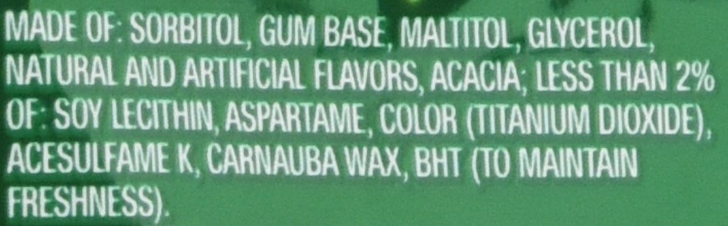 Eclipse Spearmint Sugarfree Gum Refill, 180 Pieces, 8.8 Oz (Pack of 2)