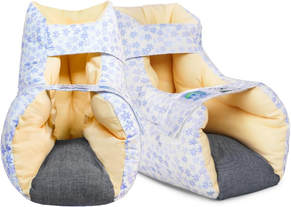 EZ Assistive Colorful Pattern Heel Protector Cushion Foot Pillow Remove Pressure and Bedsores,Heel Protectors for Pressure Sores for Heal Protection（2pcs）