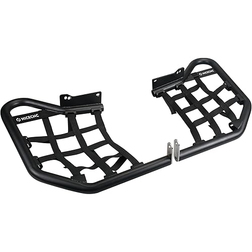 NICECNC Nerf Bars Foot Peg Heel Guard Nerf + Nets Compatible with Yamaha Raptor 700 2006 2007 2008 2009 2010 2011 2012 2013 2014-2024, 700R 2009-2019 2020 2021 2022 2023 2024