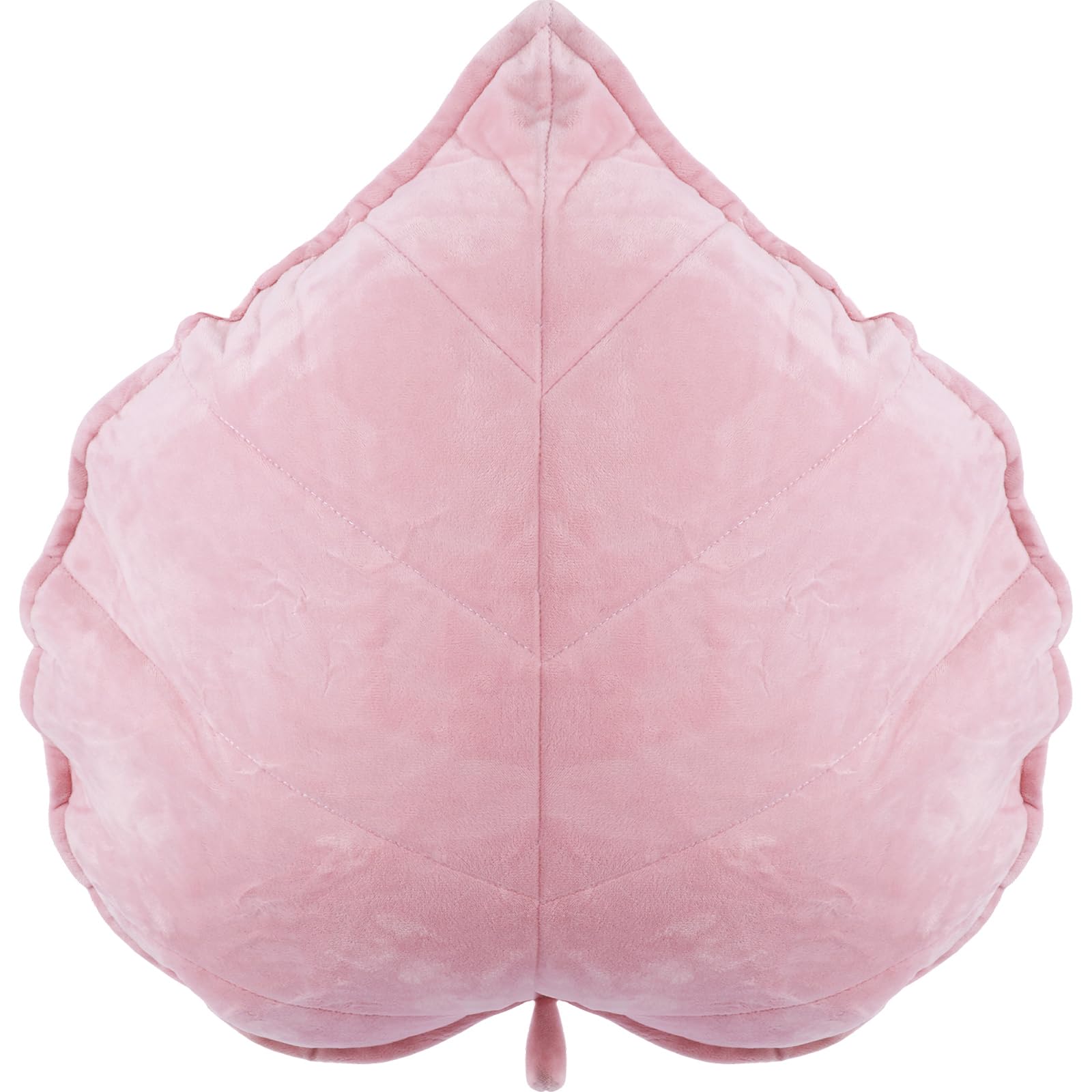 NIHUIFDPY 3D Leaf Throw Pillow 50x50cm Decorative Plant Pillow Soft Plush Leaf Shaped Cushion Novelty Plush Backrest Pillow Comfortable Plant Sleeping Cushion for Bedroom Sofa Couch Living Room(pink)