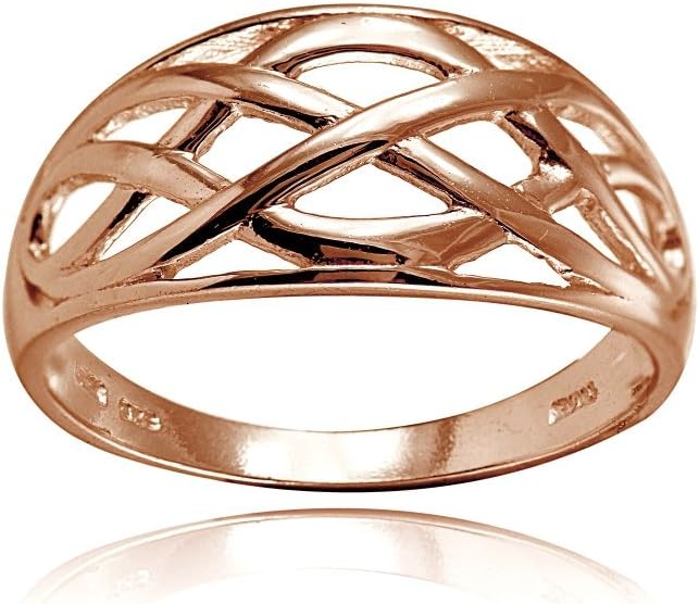 Sterling Silver High Polished Filigree Knot Ring