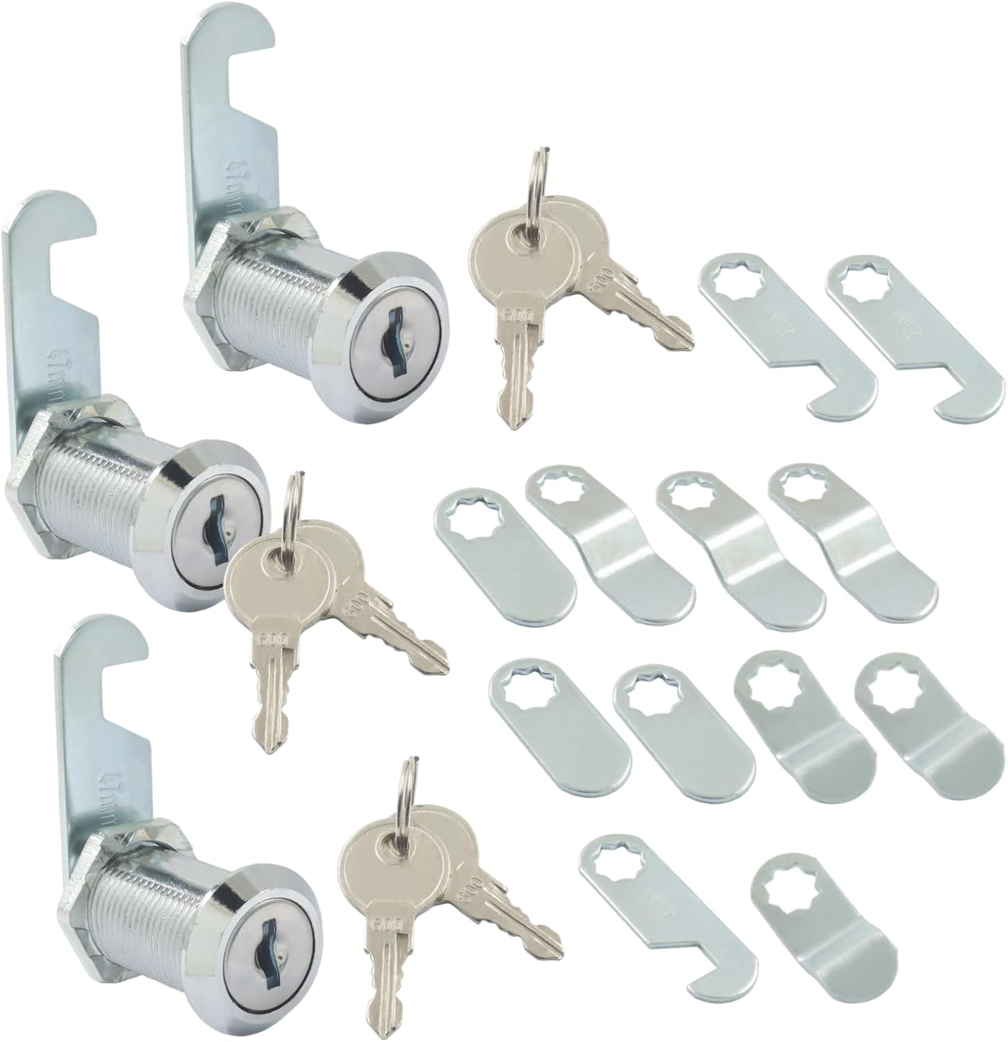 3 Pack Zinc Alloy Cam Locks, Keyed Alike Cabinet Locks RV Storage, 1-1/8" Tool Box Mailbox, Secure Locks for Pickup Trucks/Storage