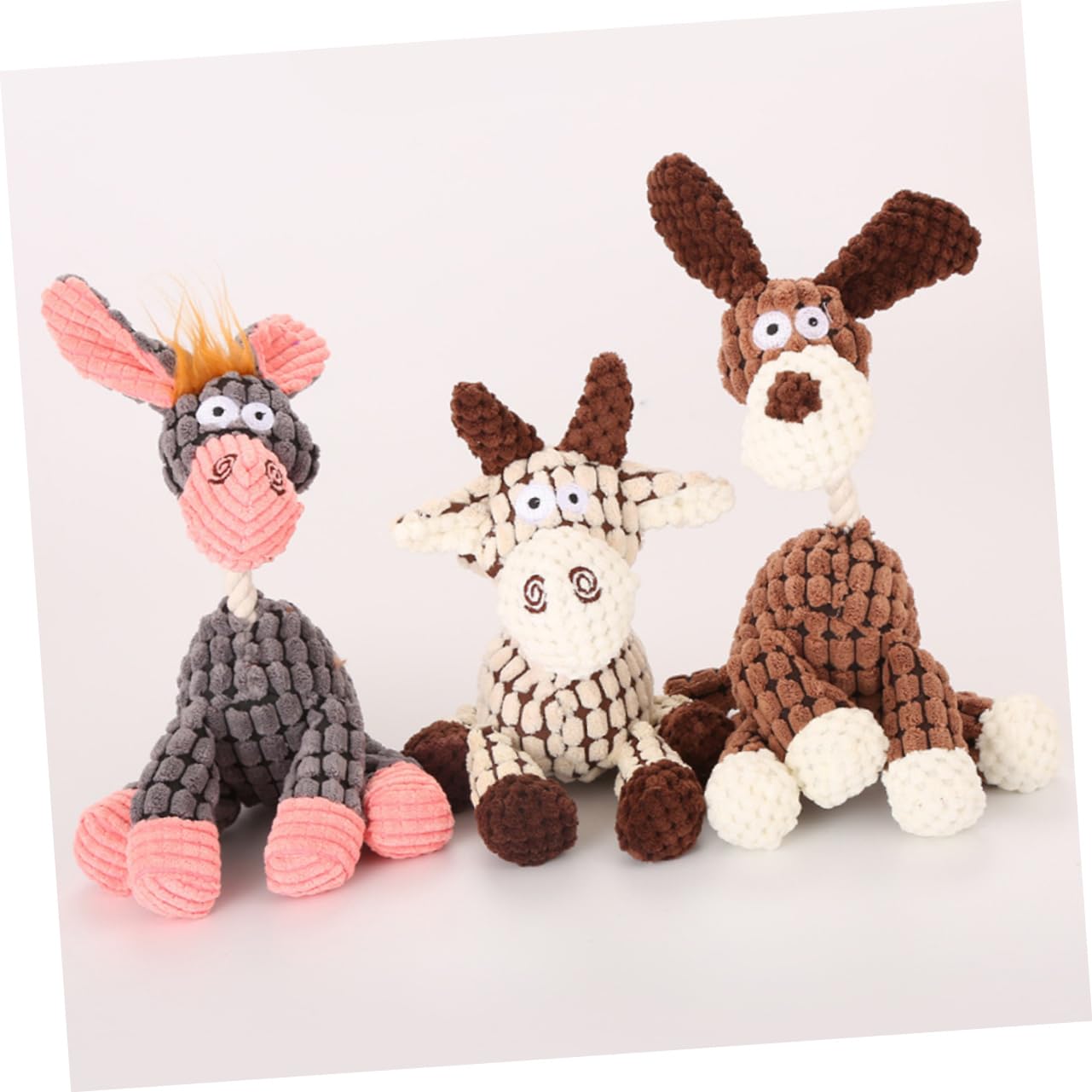 Toddmomy 2 Piezas Juguete para Masticar Perros Juguetes para Perros de Entrenamiento Dental Indestructible Peluche Burro de Animal de