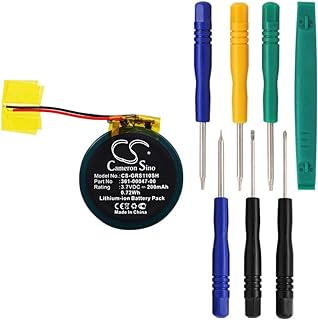 Cameron Sino 200mAh 361-00047-00 Battery for Garmin Approach S1, Approach S3, Approach S4, Forerunner 110, Forerunner 210, Forerunner 210W, Forerunner S1, Forerunner S1W with 7/pcs Toolskits