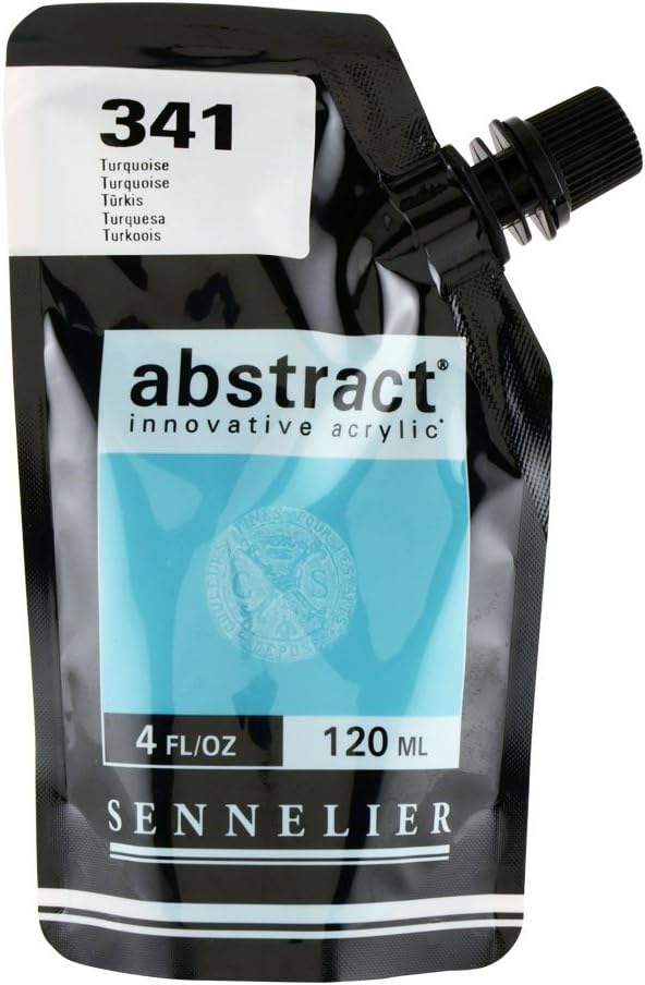 Abstract innovative acrylic 120ml 4oz - Satin Turquoise
