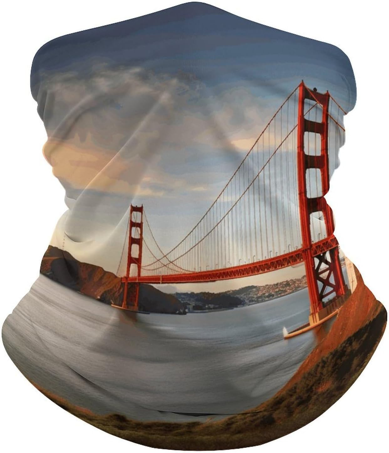 Golden Gate Bridge Neck Gaiter Cooling UV Protection Bandana Gator Scarf Winter Neck Warmer Gaiter Windproof Ski Mask Scarf Windproof Face Mask Face Cover for Men Women