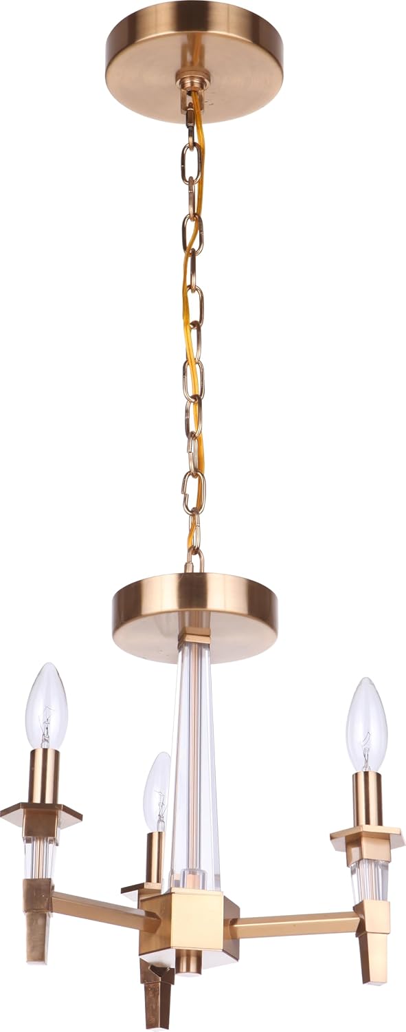 Craftmade Tarryn 3 Light Convertible Semiflush Satin Brass