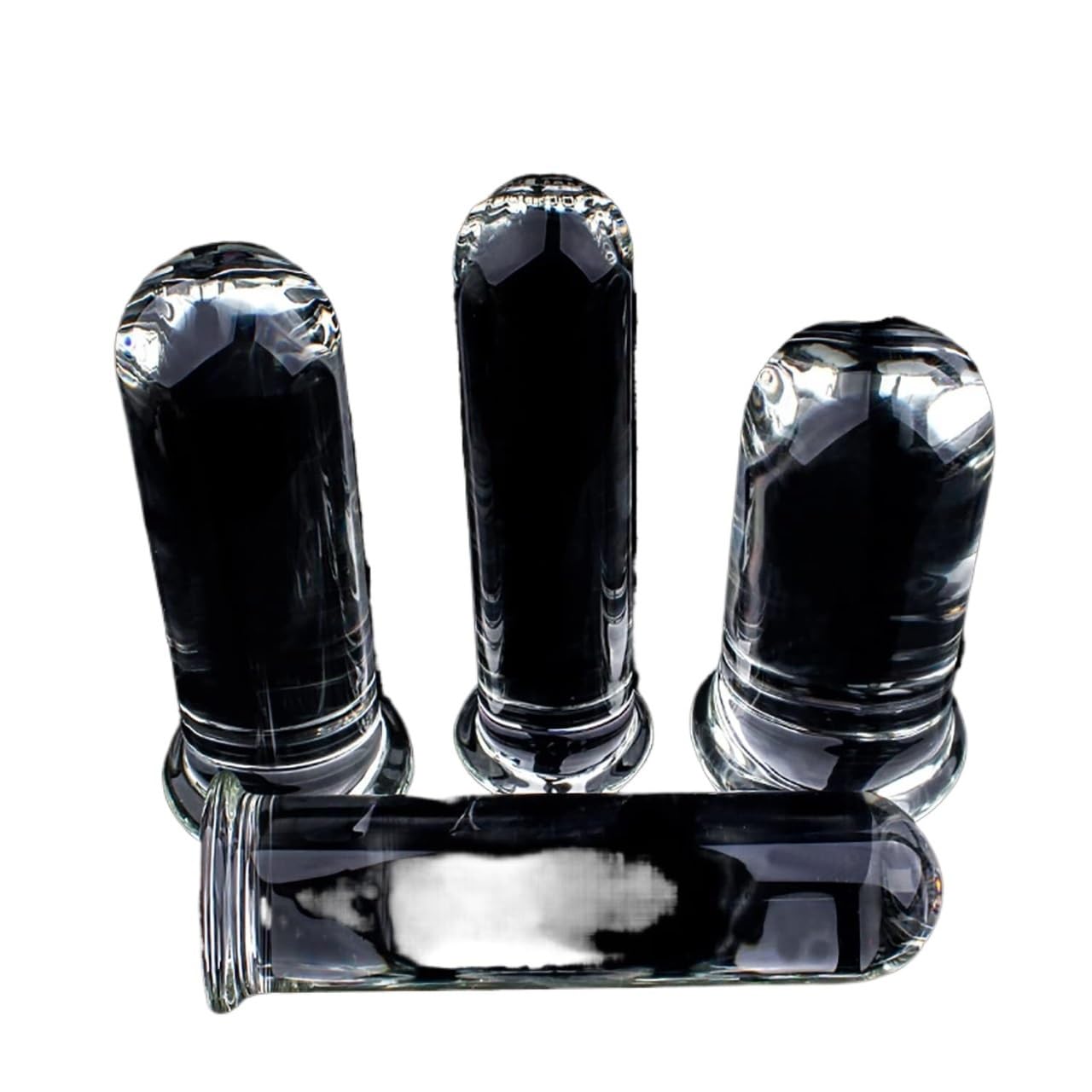 Perline anali Grande cristallo di cristallo Dildo Plug anale Butt plug Dildo di vetro con ventosa, 4 cm ~ 6 cm di spessore Plug anale di vetro Plug anale Massaggio prostatico