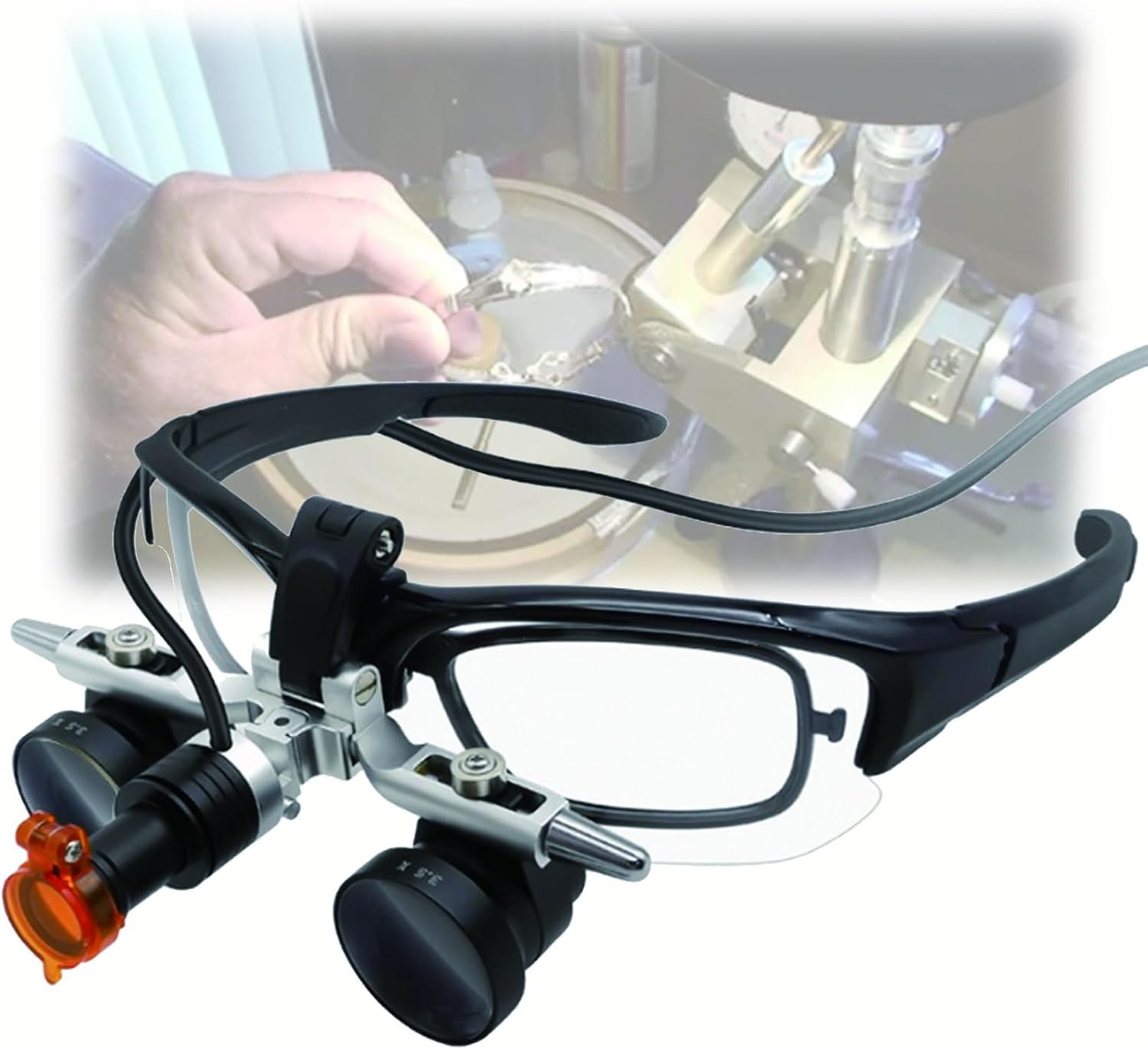 Surgical Binocular Loupe 3.5X, Magnification Working Distance 320-420MM, Optical Magnify Glass Loupes, Easy to Disassemble, for Precision Instruments, Hospitals