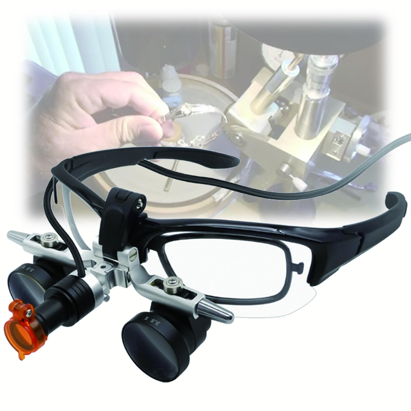 Loupe binoculaire chirurgicale 3,5X, distance de travail de grossissement 320-420 mm, loupes optiques, faciles à démonter, for instruments de précision, hôpitaux