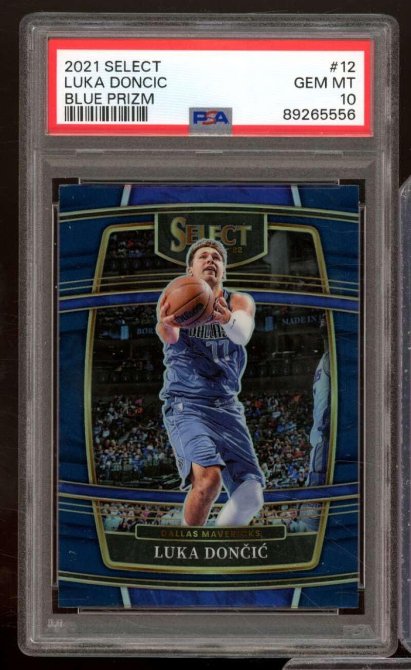 Amazon.com: Luka Doncic Card 2021-22 Select Blue Prizm #12 PSA 10