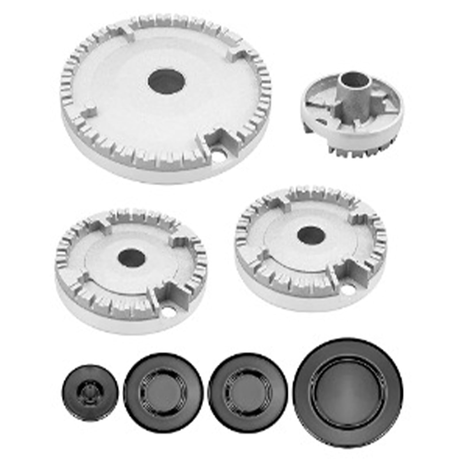 Msioytog Stove Burners Lid Set Metal Essential Accessory Burners Crown and Flame Caps Oven Flame Cover Perfect for Stove Hobs Caps Set