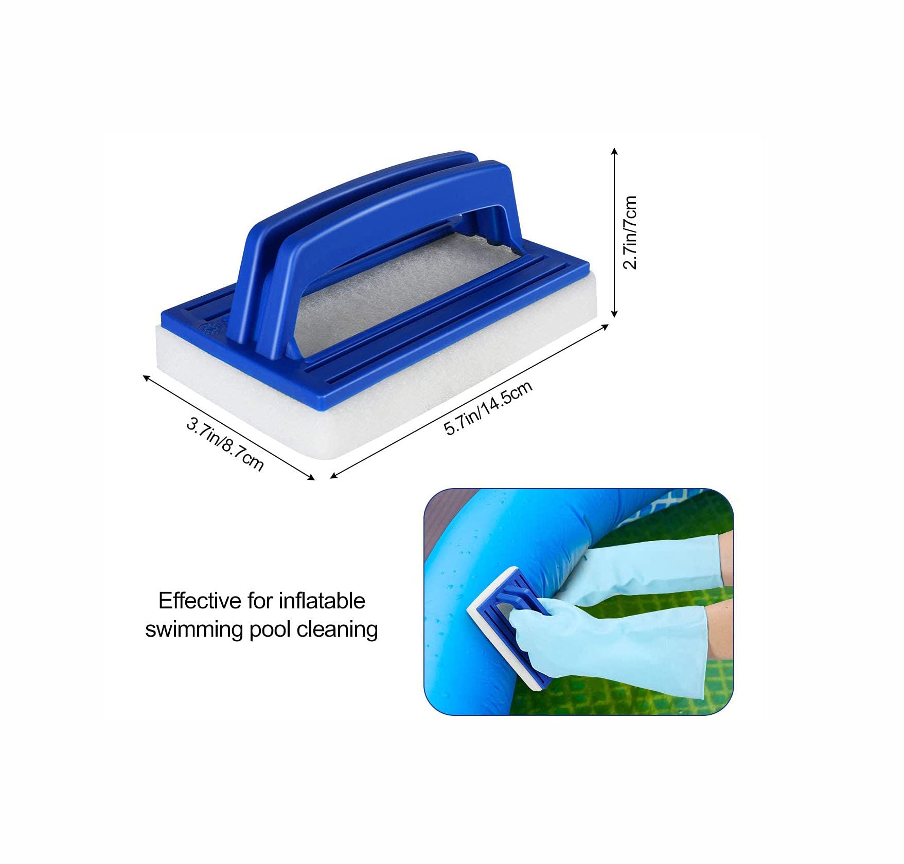 Tiardey Skimmer per Piscine, Skimmer a Rete per la Pulizia delle Piscine, Utilizzato per Pulire Piscine, Laghetti da Giardino, Idromassaggio con Spazzola in Spugna, Spazzola per Pulizia, Guanti