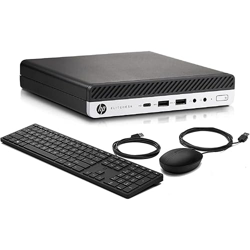 HP EliteDesk 800 G5 Mini Desktop Computer PC, 9th Gen Intel Core i5-9500T, 16GB DDR4 Memory, 512GB SSD, Keyboard & Mouse, WiFi, Bluetooth, Intel UHD Graphics 630, Windows 10 Pro (Renewed)